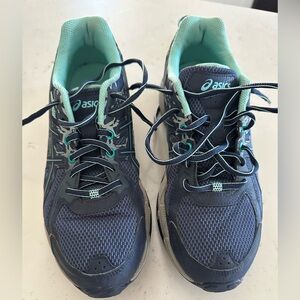 Asics Navy and Teal Athletic Shoes